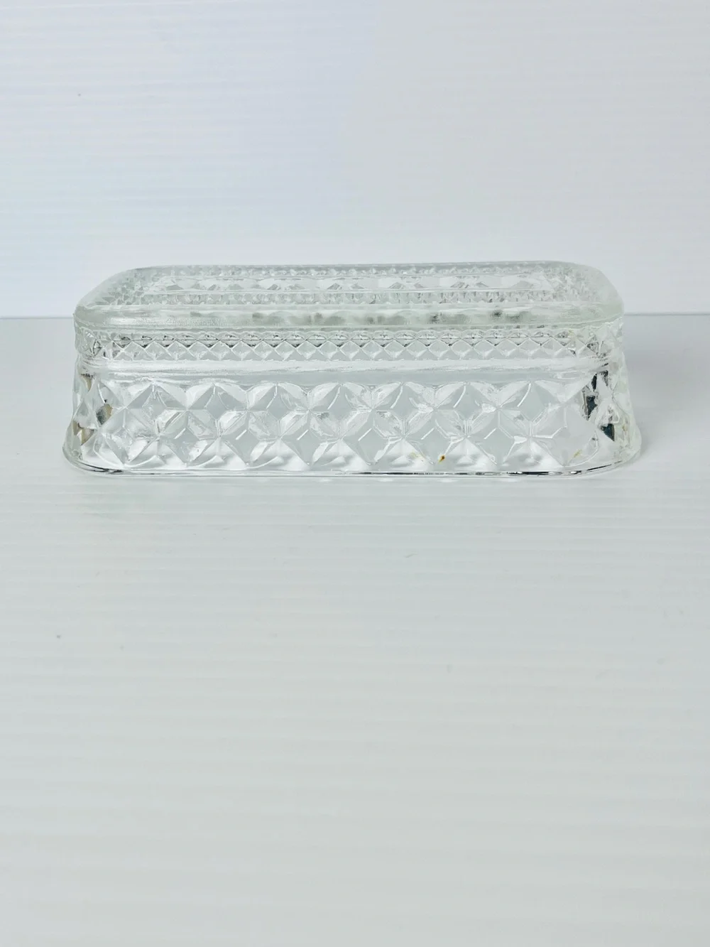 Glass Vintage Anchor Hocking Wexford butter Dish Lid
